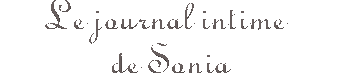 Le journal intime de Sonia